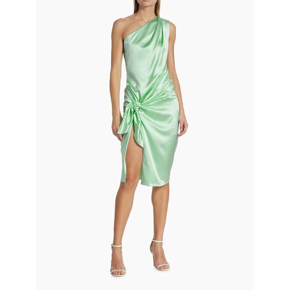 Alejandra Alonso Rojas Knotted Charmeuse Knee-Length Dress Size US8 $1495 - Picture 1 of 10